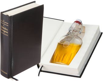 Alcoholics Anonymous (AA) Flask Book (Leather-bound)