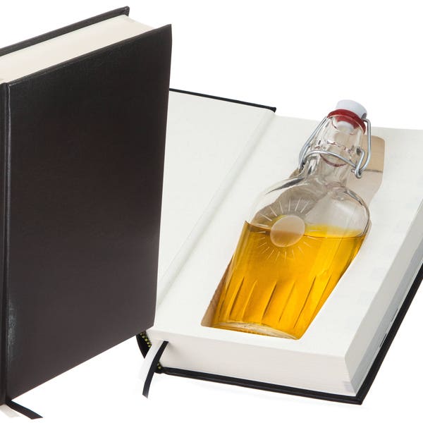 Alcohólicos Anónimos (AA) Flask Book (encuadernado en piel)