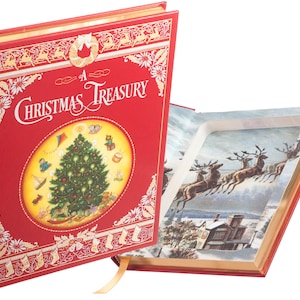 Cassaforte per libri a forma di tesoro di Natale (rilegata in pelle)