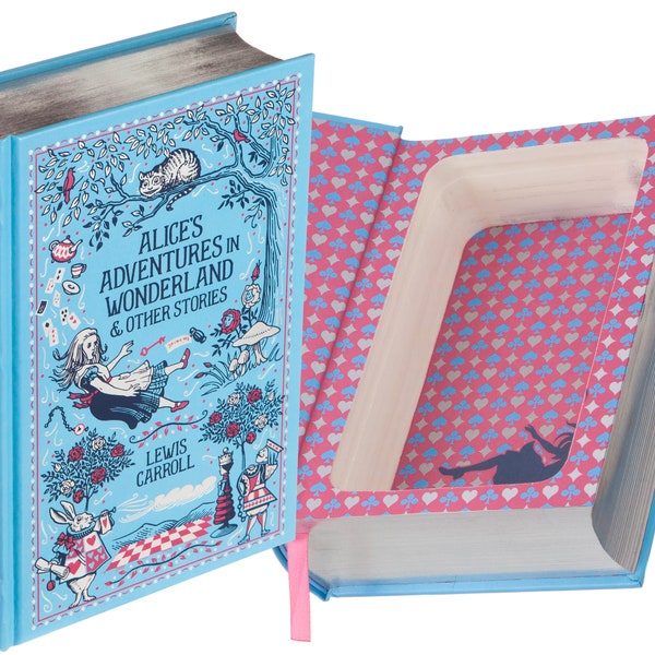 Large Hollow Book Safe - Alice's Adventures in Wonderland by Lewis Carroll (Leather-bound) (Magnetic Closure)