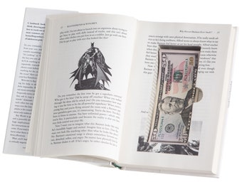 Real-Book Cash Box with Magnetic Closure (Titles Vary)