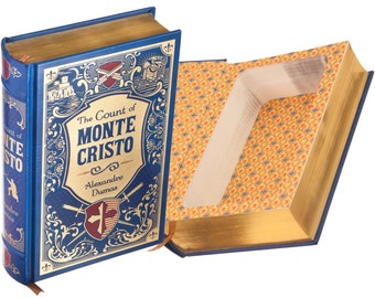 Cassaforte per libri vuoti - Il conte di Monte Cristo di Alexandre Dumas (rilegatura in pelle) (chiusura magnetica)
