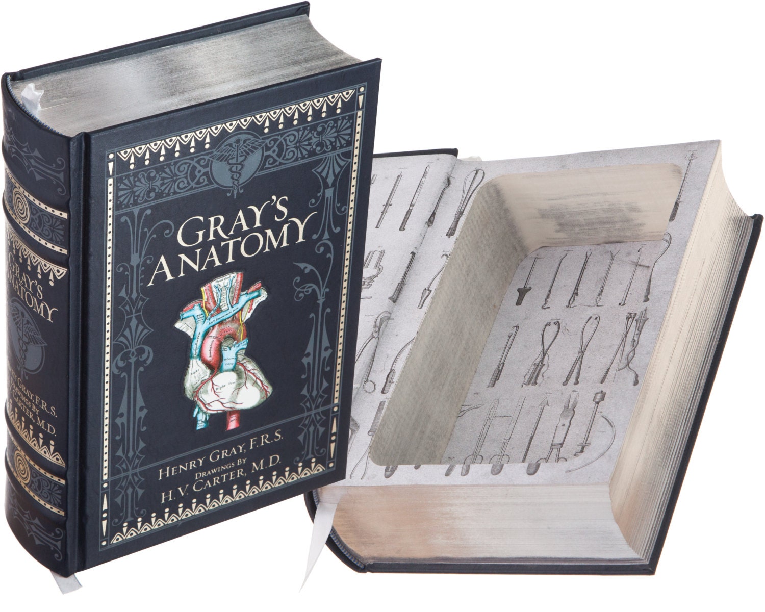 Large Hollow Book Safe - Gray's Anatomy by Henry Gray (leather