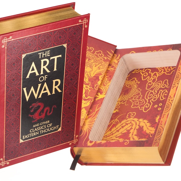 Hollow Book Safe - The Art of War van Sun Tzu (leergebonden) (magnetische sluiting)