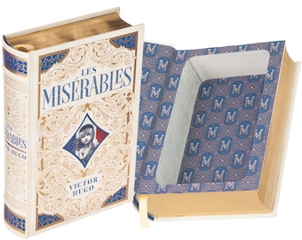 Hollow Book Safe - Les Miserables by Victor Hugo (Leather-bound) (Magnetic Closure)