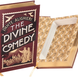 Hollow Book Safe - The Divine Comedy by Dante (Leather-bound) (Magnetic Closure)