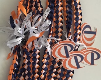 CUSTOM COLLEGE ** GRADUATiON Hawaiian Ribbon LEi - Grad Party Celebration, Senior Graduate - Pepperdine Stanislaus Pomona Pitzer