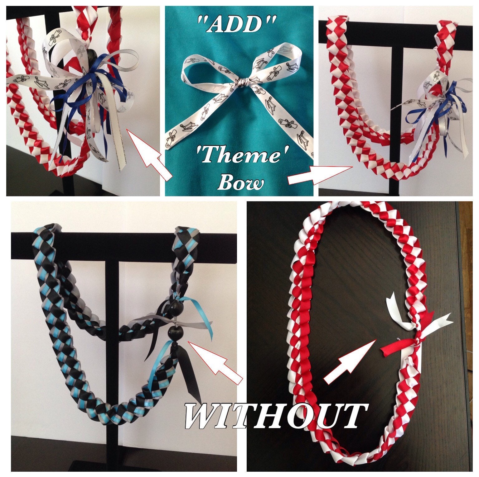 CUSTOM COLLEGE Graduation Hawaiian Ribbon Lei Grad Party - Etsy