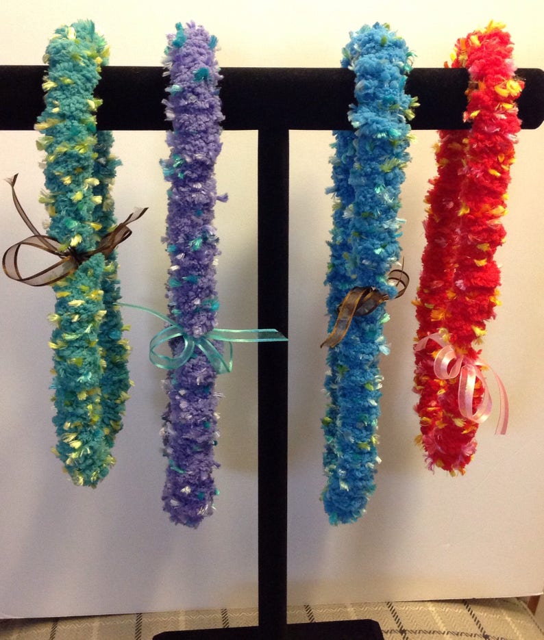 BABY Boy / Girl SOFT Fuzzy Yarn Hawaiian LEI baby Shower Etsy