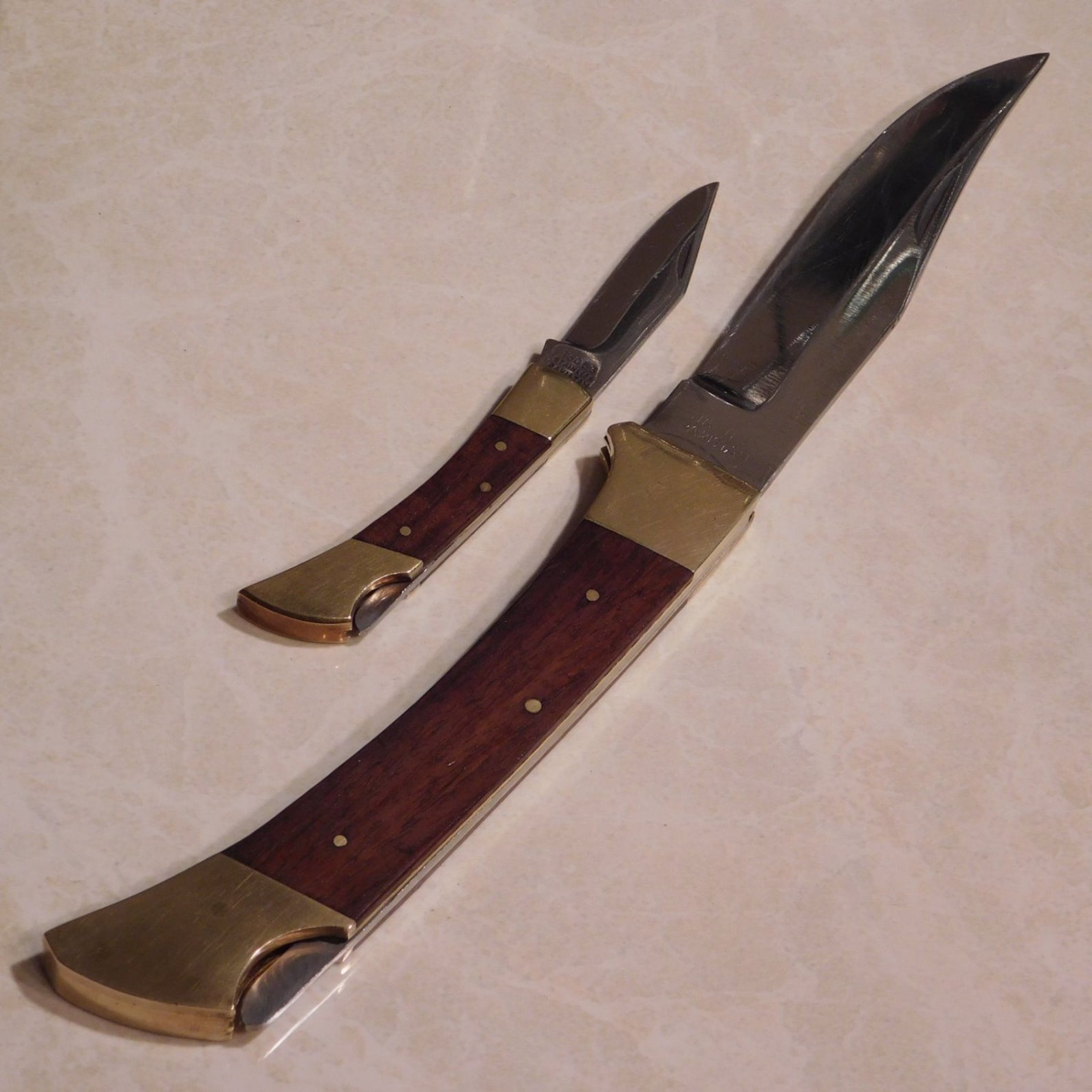 Set of Lockback Folding Pocket Knives // 2 Stainless Steel Etsy