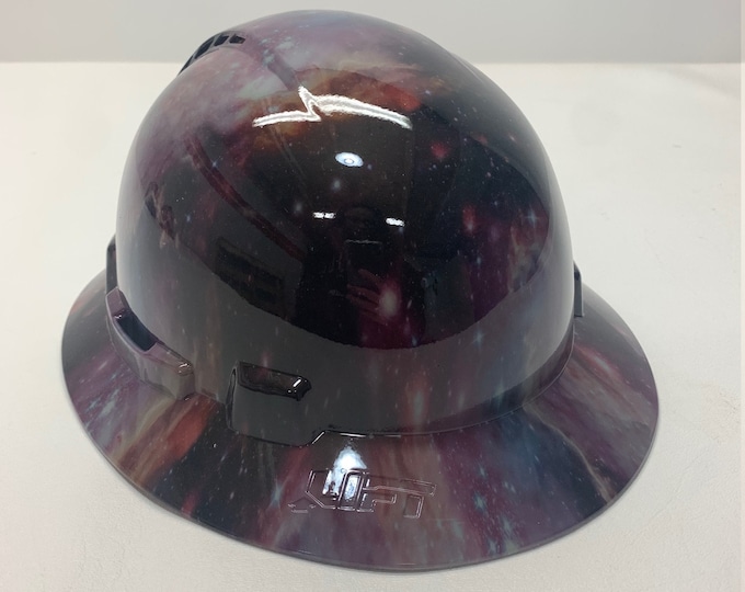Hydro Dipped Galaxy Lift Briggs HBFC-7G Full Brim Vented Hard Hat