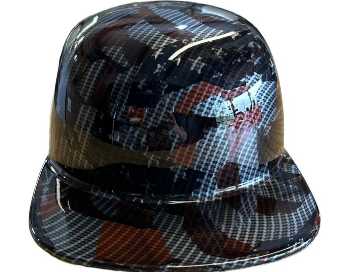 Hydro Dipped Carbon Fiber American Flags Flatboy Mikes Pro Lid novelty helmet