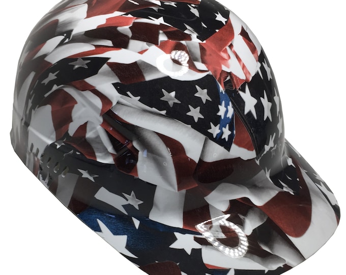 Custom Hydro Dipped American Flag Bump Cap