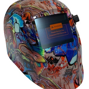 Hydro Dipped Custom Schweißhelm AUTO DARK WHAM10 Serie Farbiges Graffiti