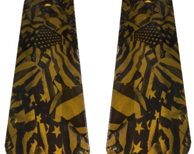 Chevy Big Block Sniper Valve Covers 890002 HOK Gold Midnight American Flags