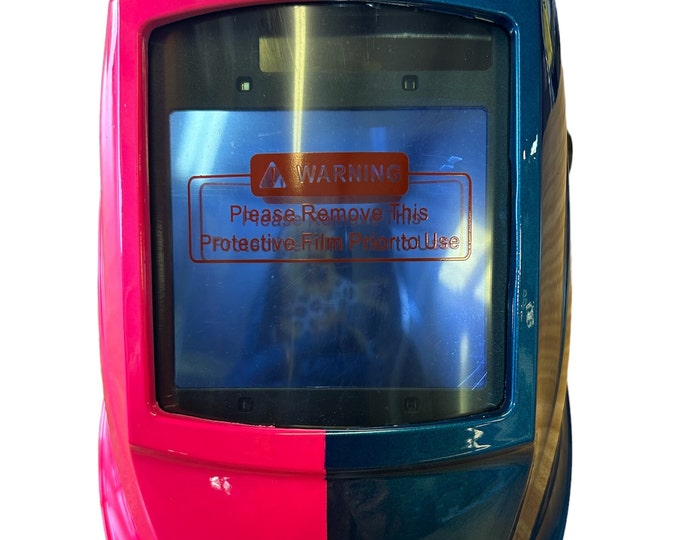 Custom Hydro Dipped Welding Mask WHAM30 Series Auto Dark Half Hot Pink Half Dark Blue