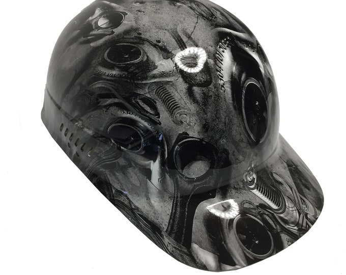 Custom Hydro Dipped White Turbos And Pistons Bump Cap