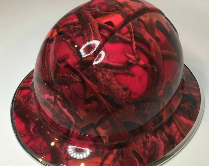 Custom Hard Hat Ridgeline Full Brim Custom Pink Camo W/Chrome EdgeGard