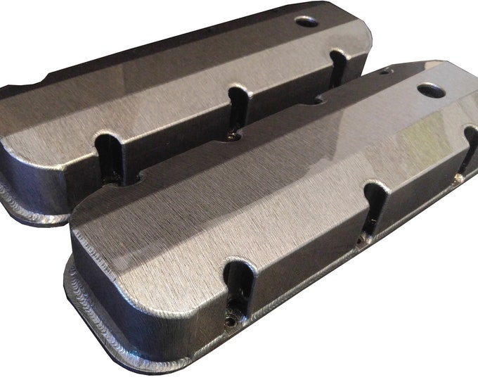 Custom Hydro Dipped Stainless Steel Chevy Big Block Valve Covers Holley 241-280