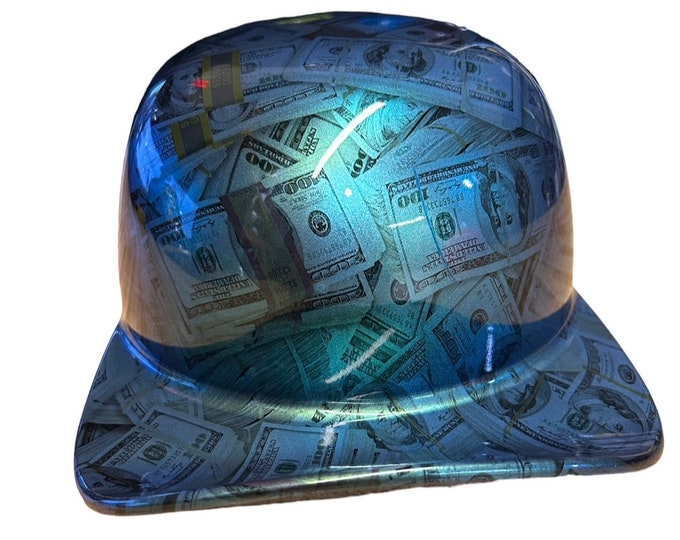 Mike's Pro Lid Dough Boy Custom Hydro Dipped Blue Green Chameleon 100 Stacks  novelty helmet