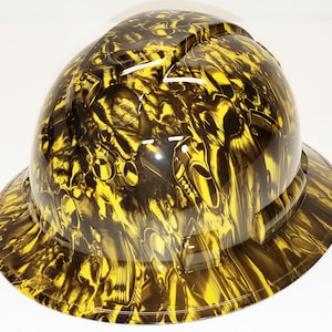 Hydro dip Hard Hat Yellow Pistons Pyramex Ridgeline Protective