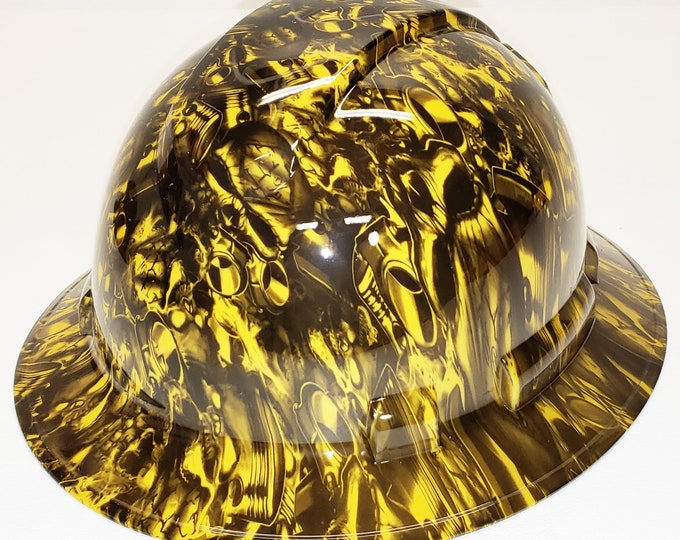 Hydro dip Hard Hat Yellow Pistons Pyramex Ridgeline Protective