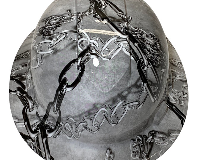 Hydro dip Hard Hat White Chains Pyramex Ridgeline Protective