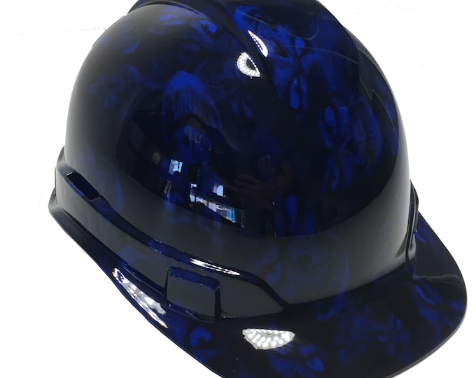 Custom Hard Hat Dark Blue Hades Skulls Ridgeline Cap Style