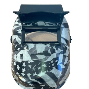 Hydro Dipped Custom Schweißerhelm WTP100 White Midnight Flaggen