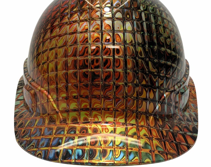 Custom Hydro Dipped Hard Hat Ridgeline Cap Style Copper Cushion