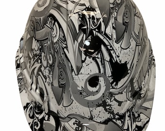 Benutzerdefinierte Hydro getauchte weiße Graffiti Ridgeline Cap Style Hard Hat