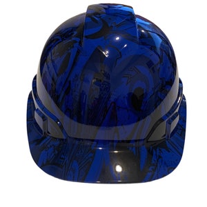 Aangepaste Hydro Gedompelde Hard Hat Donkerblauwe Graffiti Cap Stijl