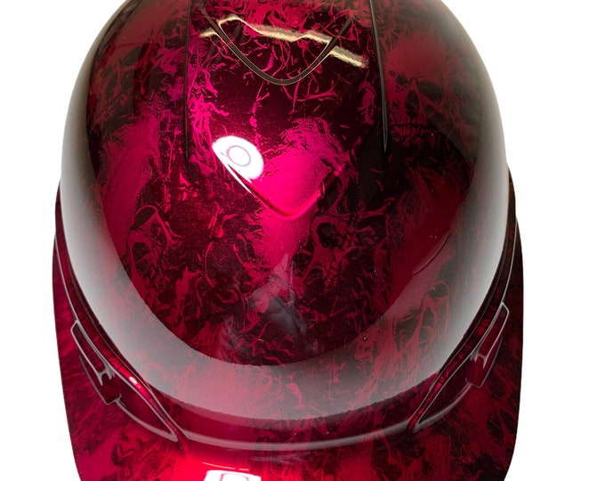 Hard Hat Ridgeline Cap Style Custom Kandy Wild Cherry Small Flaming Skulls