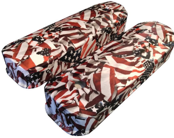 Chevy Big Block Holley Track Series Valve Covers  241-279 American Flags