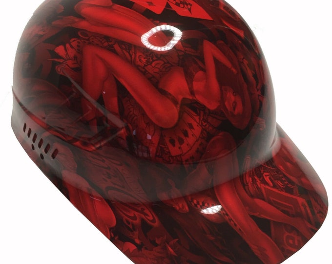 Custom Hydro Dipped Bump Cap Red Naughty Boy