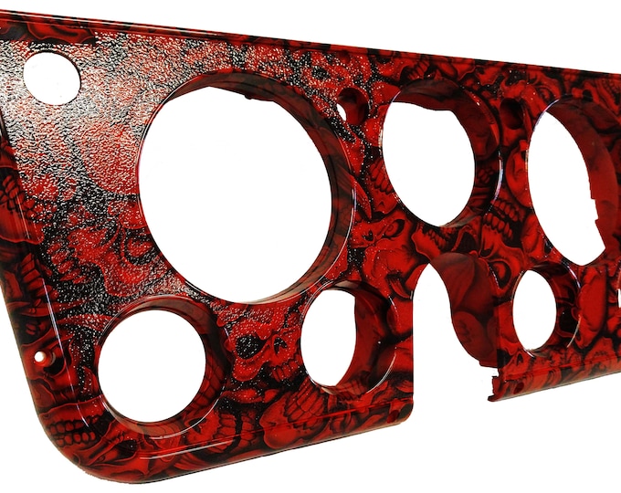 Custom Hydro Dipped Red Insanity Skulls C10 GM Dash Bezzel 67-72