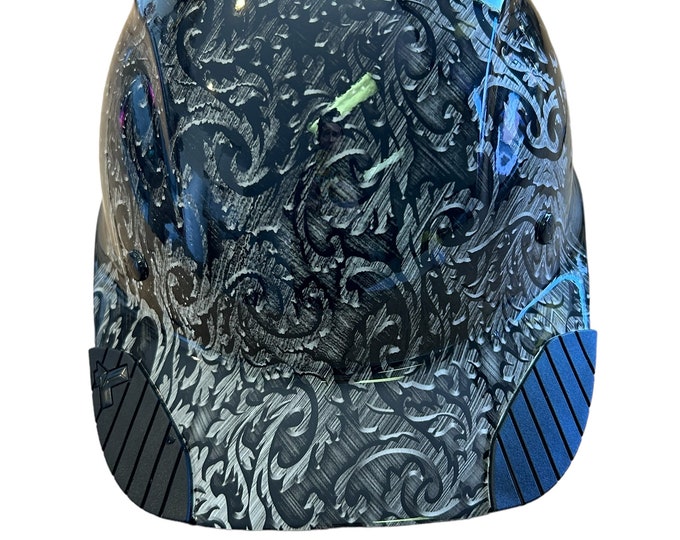 Hydro Dip White Dark Lilies Lift DAX Fiber HDFC-17WG Cap Style HardHat