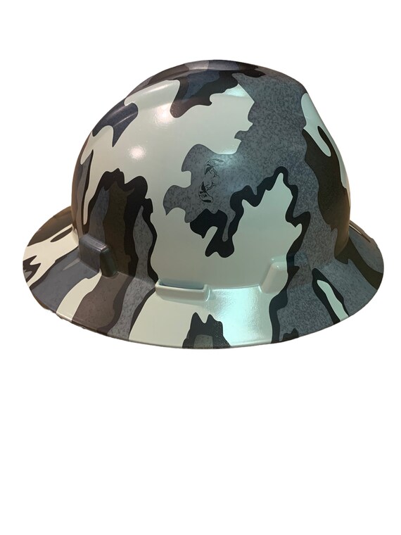 Custom Hard Hat Kuiu Vias Camo Hydro Dipped Full Brim MSA V gard