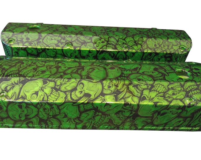 Green Insanity Skulls Ford Big Block 1968-1997 429-460 Sniper Valve Covers 890007B