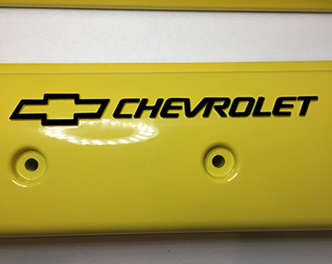 Custom Painted Yellow W/Black Letters Small Block Chevy ZZ6/Vortec GM Muscle Series Center Bolt Holley 241-290