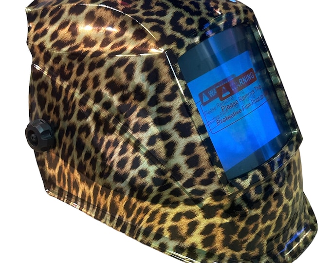 Custom Chrome Hydro Dipped Welding Helmet AUTO DARK WHAM30 Series Chrome Cheetah