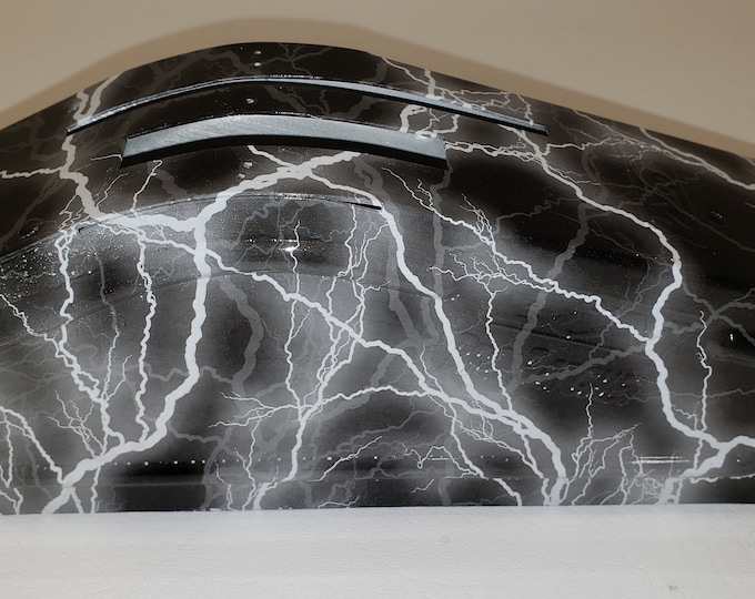 Custom B&M Shifter Covers White Lightning Hydro Dipped