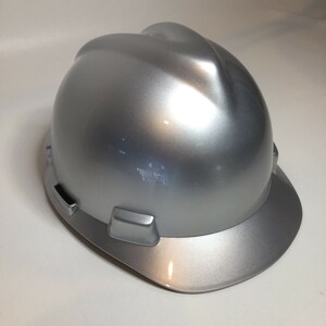 Custom Painted MSA Cap Style Silver Metalic