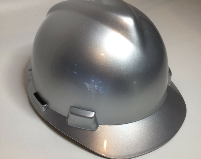 Custom Painted MSA Cap Style Silver Metalic
