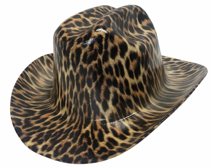 Custom Hydro Dipped Western Outlaw Cheetah Print Cowboy Hat