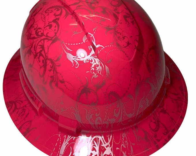 Hydro Dipped Hard Hat Ridgeline Full Brim Custom Pink Lilys