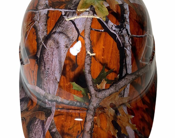 Custom Hydro Dipped Bump Cap Lite Brown Oak Vista Camo