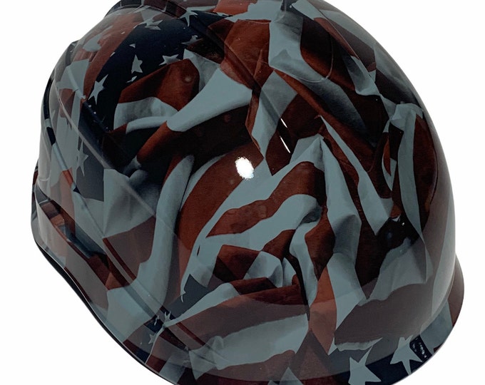 Custom Hydro Dipped  Flags Pyramex Ridgeline XR7 Climber Hard Hat