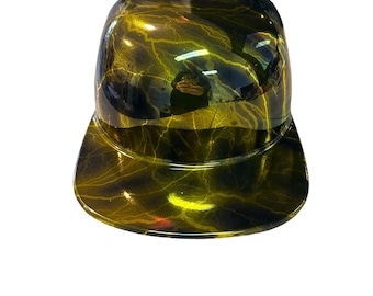 Mikes Pro Lid novelty helmet Flatboy Custom Gold Chrome lightning