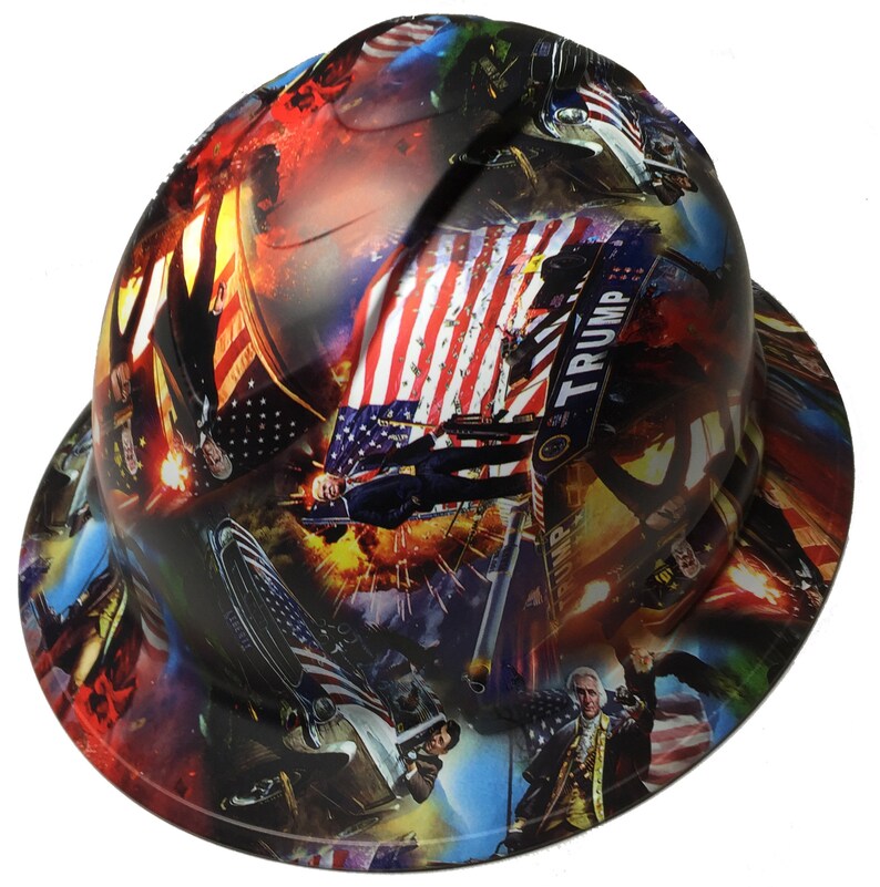 Custom Hydro Dipped Hard Hat Trump Ridgeline Full Brim Etsy